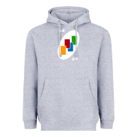 Heather Grey Uno Card Game Draw Four Heavyweight Hoodie - PixelWave