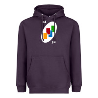 Plum Uno Card Game Draw Four Heavyweight Hoodie - PixelWave