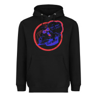 Black cool whip vintage design   80s aesthetic Heavyweight Hoodie - PixelWave