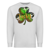 Dove Grey st. patricks day lucky shamrock Premium Sweatshirt - BarkalooDesign