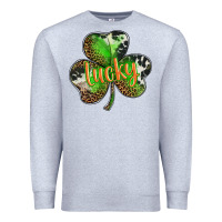 Heather Grey st. patricks day lucky shamrock Premium Sweatshirt - BarkalooDesign