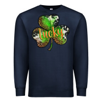 Navy st. patricks day lucky shamrock Premium Sweatshirt - BarkalooDesign