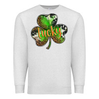 Oatmeal Heather st. patricks day lucky shamrock Premium Sweatshirt - BarkalooDesign