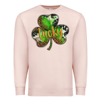 Pale Pink st. patricks day lucky shamrock Premium Sweatshirt - BarkalooDesign