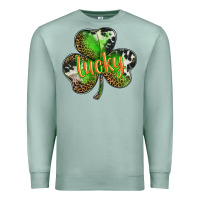 Seafoam st. patricks day lucky shamrock Premium Sweatshirt - BarkalooDesign