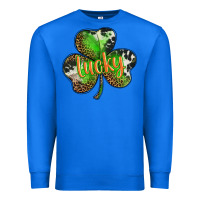 True Royal st. patricks day lucky shamrock Premium Sweatshirt - BarkalooDesign