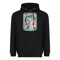 Black patrick swayze retro 80s fan aesthetic design Heavyweight Hoodie - PixelWave
