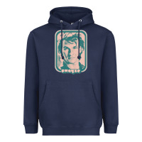 Navy patrick swayze retro 80s fan aesthetic design Heavyweight Hoodie - PixelWave
