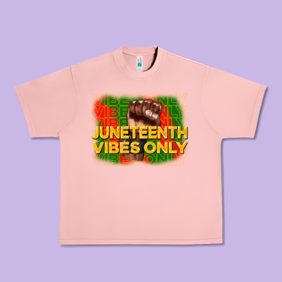 Juneteenth Vibes Only Urban Heavy Tee Designed By Cowgirlartshop