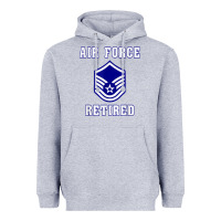 Heather Grey military master sergeant air force retired t shirt Heavyweight Hoodie - PixelWave