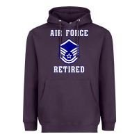 Plum military master sergeant air force retired t shirt Heavyweight Hoodie - PixelWave