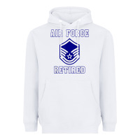 White military master sergeant air force retired t shirt Heavyweight Hoodie - PixelWave
