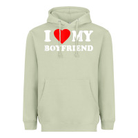 Matcha I Love My Boyfriend T-Shirt Heavyweight Hoodie - PixelWave