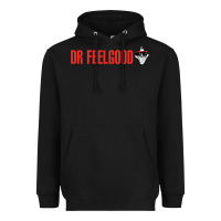 Black Dr. Feelgood Heavyweight Hoodie - PixelWave