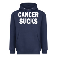 Navy cancer sucks Heavyweight Hoodie - PixelWave