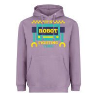 Lavender it's robot fighting time funny robotics engineer battle bots Heavyweight Hoodie - PixelWave