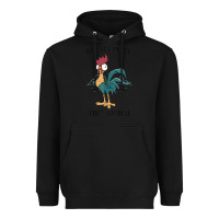 Black Moana Hei Hei Is My Spirit Animal Portrait Heavyweight Hoodie - PixelWave