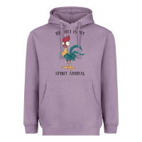 Lavender Moana Hei Hei Is My Spirit Animal Portrait Heavyweight Hoodie - PixelWave