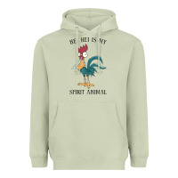 Matcha Moana Hei Hei Is My Spirit Animal Portrait Heavyweight Hoodie - PixelWave