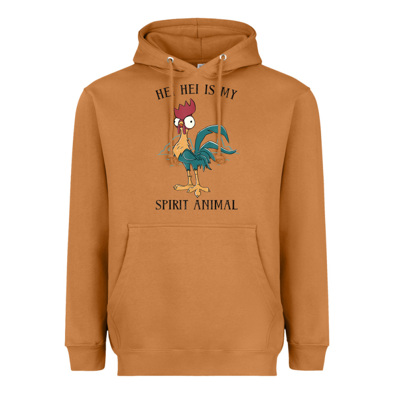 Moana Hei Hei Is My Spirit Animal Portrait Heavyweight Hoodie by PixelWave | Teevron
