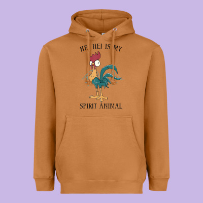 Moana Hei Hei Is My Spirit Animal Portrait Heavyweight Hoodie Designed By Pixelwave