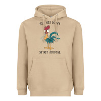 Mushroom Moana Hei Hei Is My Spirit Animal Portrait Heavyweight Hoodie - PixelWave