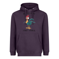 Plum Moana Hei Hei Is My Spirit Animal Portrait Heavyweight Hoodie - PixelWave