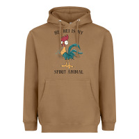 Toasted Coconut Moana Hei Hei Is My Spirit Animal Portrait Heavyweight Hoodie - PixelWave