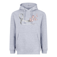 Heather Grey pretty white ribbon support lung cancer awareness t shirt Heavyweight Hoodie - Craftify