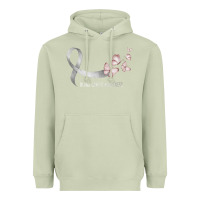 Matcha pretty white ribbon support lung cancer awareness t shirt Heavyweight Hoodie - Craftify