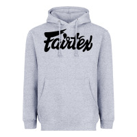 Heather Grey Fairtex Combat Sport Style Black Heavyweight Hoodie - Craftify