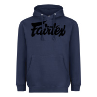 Navy Fairtex Combat Sport Style Black Heavyweight Hoodie - Craftify