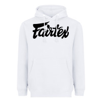 White Fairtex Combat Sport Style Black Heavyweight Hoodie - Craftify