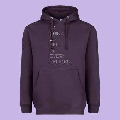 I'm  Going To  Hell In  Every  Religion Heavyweight Hoodie Designed By Craftify