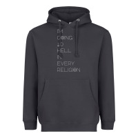 Smoke i'm  going to  hell in  every  religion Heavyweight Hoodie - Craftify