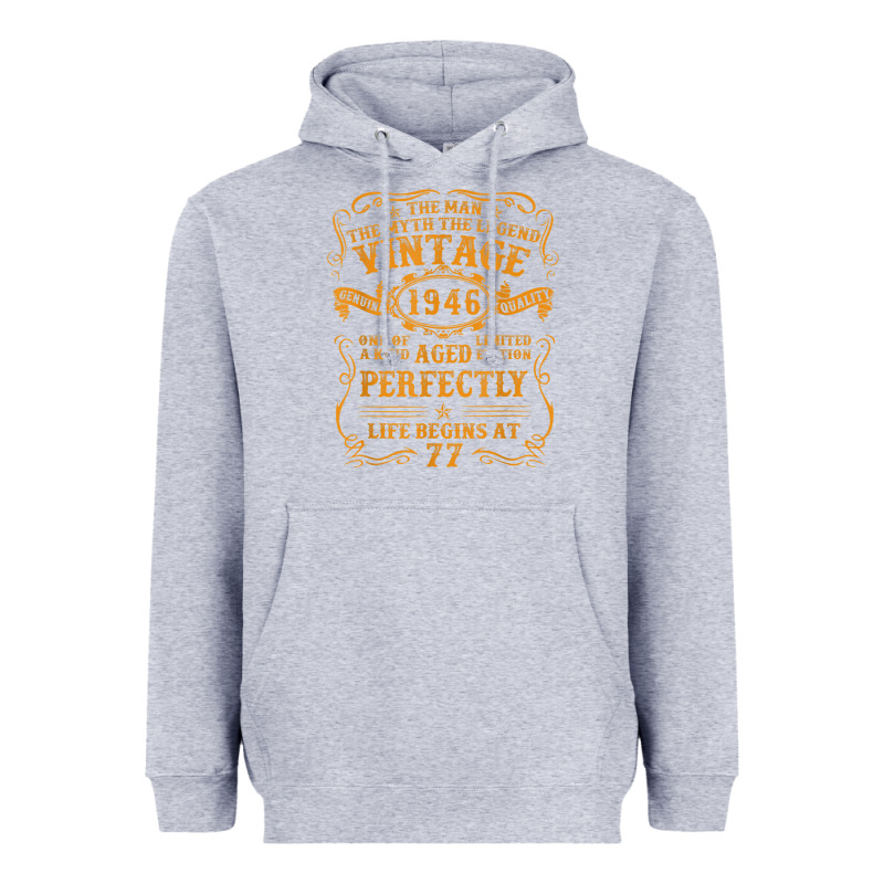 Vintage 1946 The Man Myth Legend 77 Year Old Birthday Gifts Heavyweight Hoodie by trangStudio | Teevron