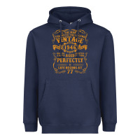 Navy vintage 1946 the man myth legend 77 year old birthday gifts Heavyweight Hoodie - trangStudio