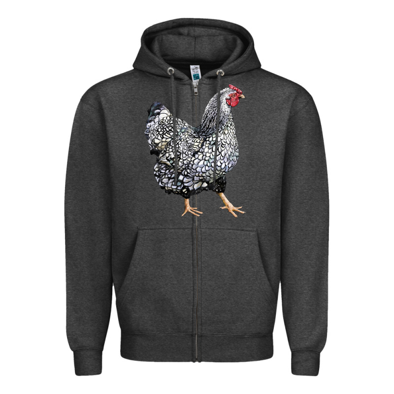 Wyandotte Chicken Zipper Hoodie by LillyAllenDesigns | Teevron