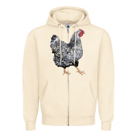 Sandshell wyandotte chicken Zipper Hoodie - LillyAllenDesigns