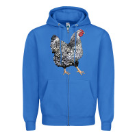 True Royal wyandotte chicken Zipper Hoodie - LillyAllenDesigns
