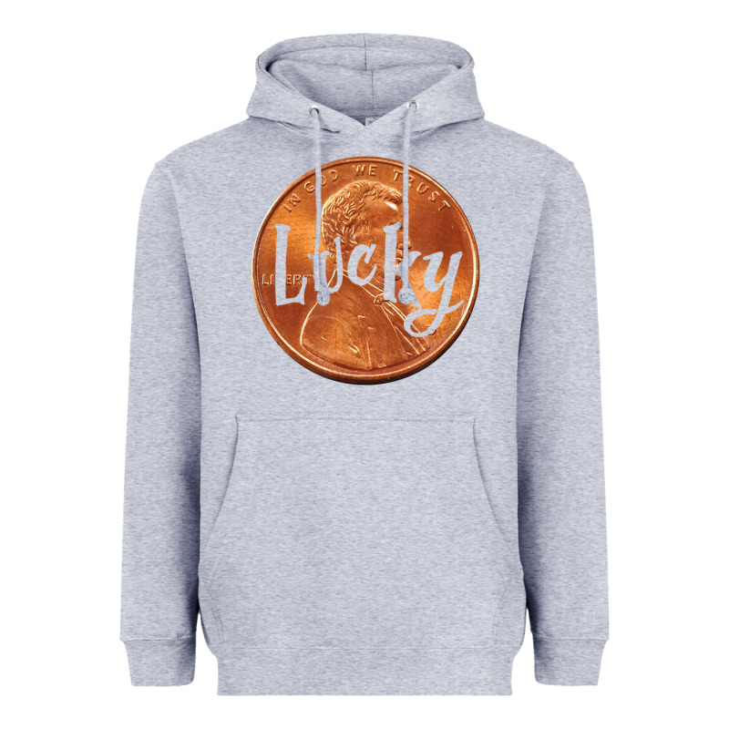 Cute Good Luck Gift - Lucky Penny Heavyweight Hoodie by Craftify | Teevron