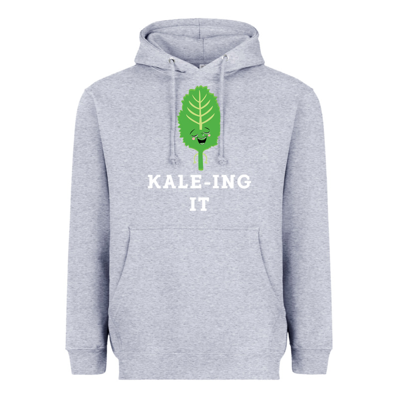 Kaleing It Kale Art For Vegans Vegetarians Heavyweight Hoodie by Craftify | Teevron