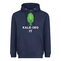 Navy kaleing it kale art for vegans vegetarians Heavyweight Hoodie - Craftify