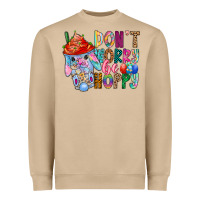 Mushroom DON T WORRY Be hoppy Easter Heavyweight Sweatshirt - CowhideDigitalArt