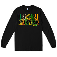 Black Lucky hunter St. Patrick's Day Long Sleeve Tee - CowGirlArtShop