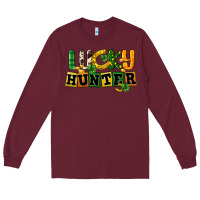 Burgundy Lucky hunter St. Patrick's Day Long Sleeve Tee - CowGirlArtShop