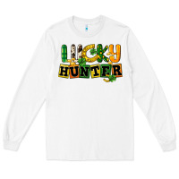 White Lucky hunter St. Patrick's Day Long Sleeve Tee - CowGirlArtShop