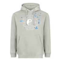 Moon Dust yin yang with butterflies ancient chinese yin yang Heavyweight Hoodie - Craftify