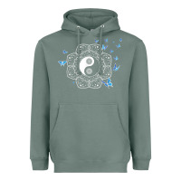 Sage yin yang with butterflies ancient chinese yin yang Heavyweight Hoodie - Craftify