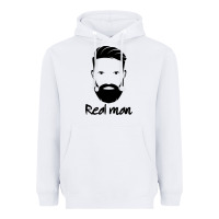 White Real Man Heavyweight Hoodie - Craftify